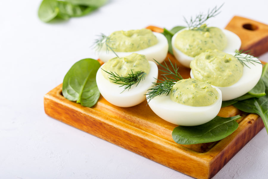 AVOCADO DEVILED EGGS